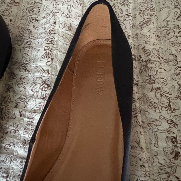 J. Crew Black Satin Flats with Bow - Picture 2 of 4